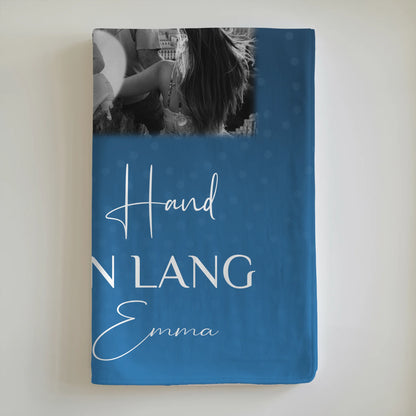 Personalisierte Namensdecke mit 8 Fotos und Herzfoto Miluji tě Liebe auf Tschechisch 6