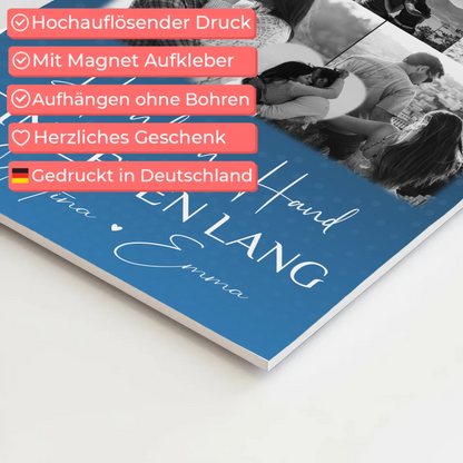 Personalisierbares Fotoboard Poster Magnetisch mit 8 Fotos und Herzmotiv Miluji Tě Liebe auf Tschechisch 4
