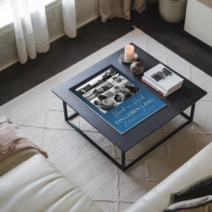 Personalisierbares Fotoboard Poster Magnetisch mit 8 Fotos und Herzmotiv Miluji Tě Liebe auf Tschechisch