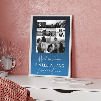 Liebes Poster Miluji tě mit 8 Fotos und 1 Herz Foto Liebe auf Tschechisch