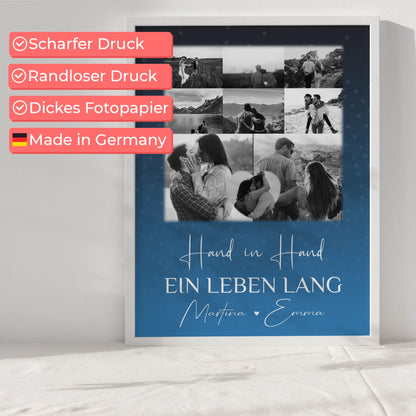 Liebes Poster Miluji tě mit 8 Fotos und 1 Herz Foto Liebe auf Tschechisch