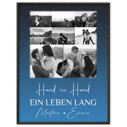 Liebes Poster Miluji tě mit 8 Fotos und 1 Herz Foto Liebe auf Tschechisch