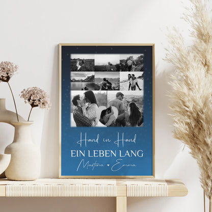 Liebes Poster Miluji tě mit 8 Fotos und 1 Herz Foto Liebe auf Tschechisch