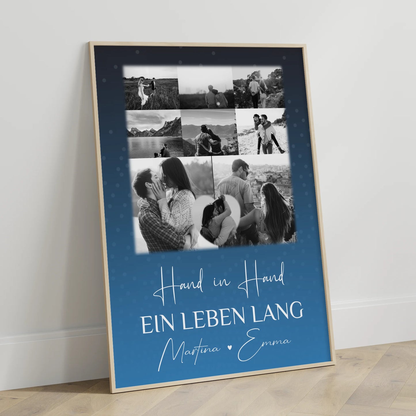 Liebes Poster Miluji tě mit 8 Fotos und 1 Herz Foto Liebe auf Tschechisch