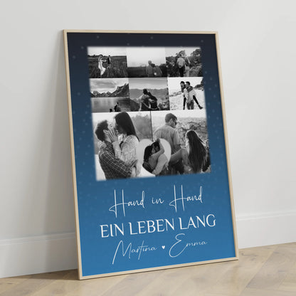 Liebes Poster Miluji tě mit 8 Fotos und 1 Herz Foto Liebe auf Tschechisch