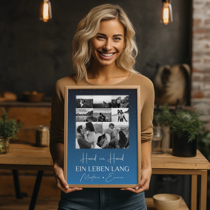 Liebes Poster Miluji tě mit 8 Fotos und 1 Herz Foto Liebe auf Tschechisch