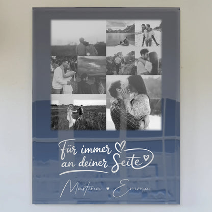 Personalisierte Acrylglas Mit Foto mit 9 Fotos Kocham cię Liebe auf Polnisch Geschenk