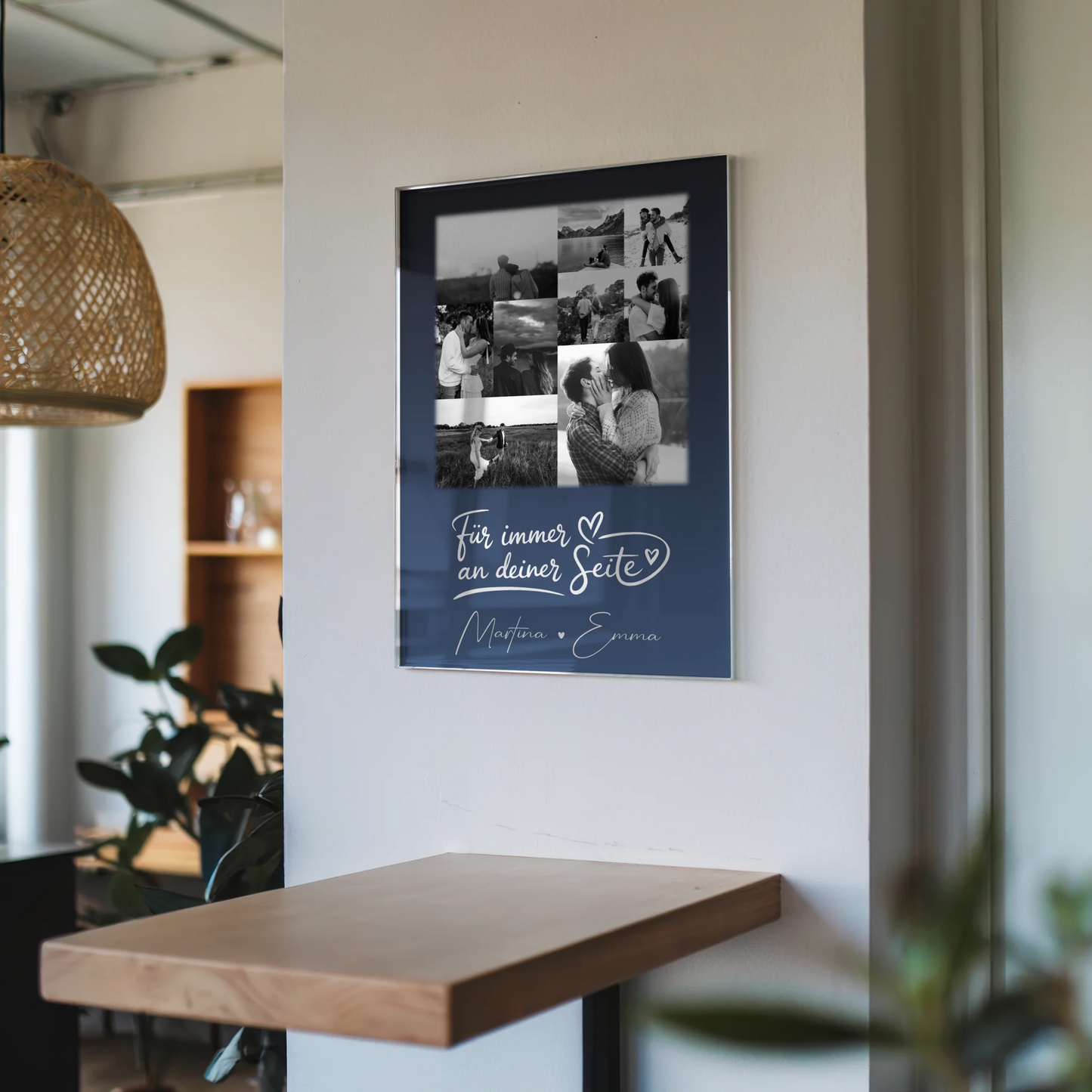 Personalisierte Acrylglas Mit Foto mit 9 Fotos Kocham cię Liebe auf Polnisch Geschenk