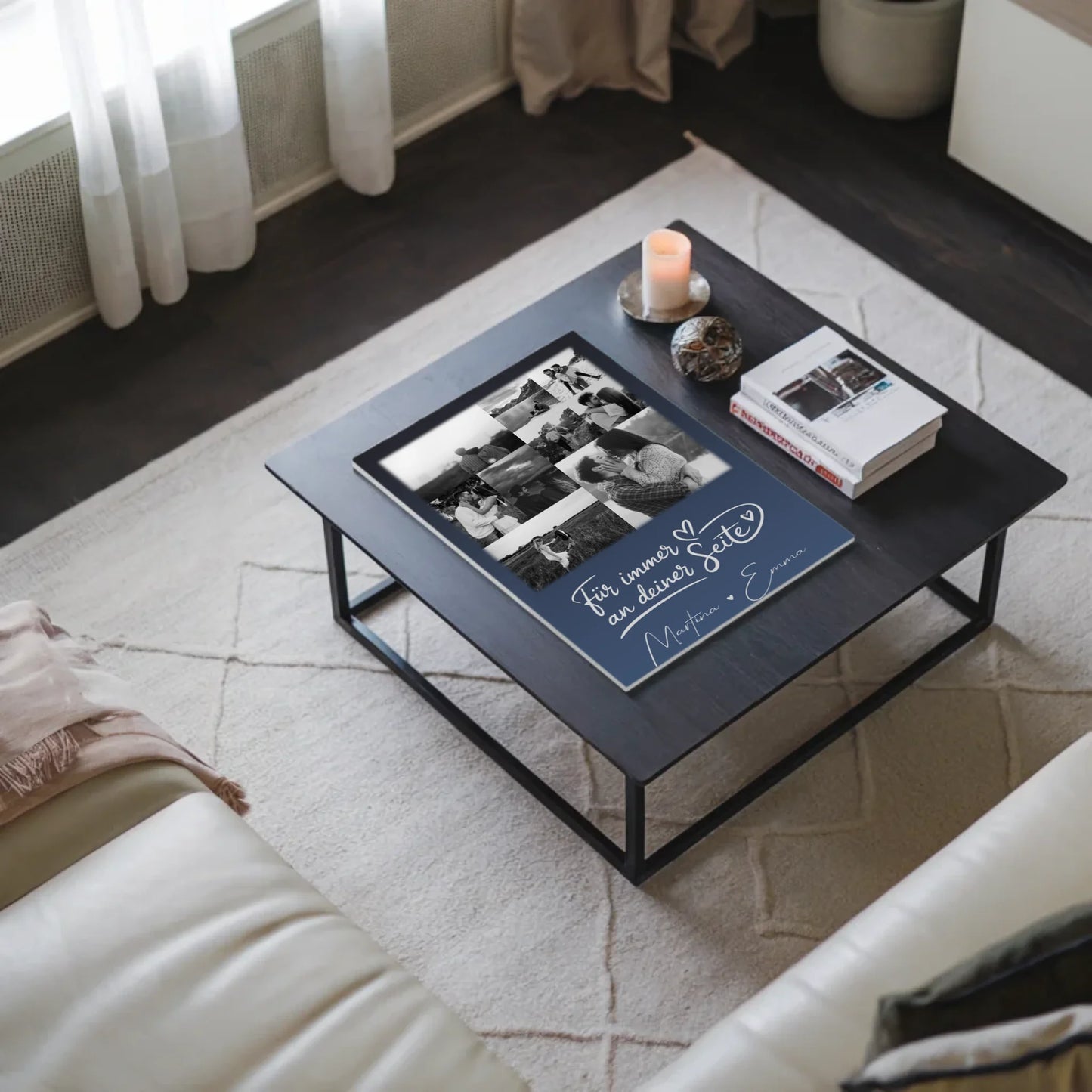 Magnetposter Fotoboard mit 9 Fotos Kocham cię Liebe auf Polnisch personalisiertes Geschenk 3