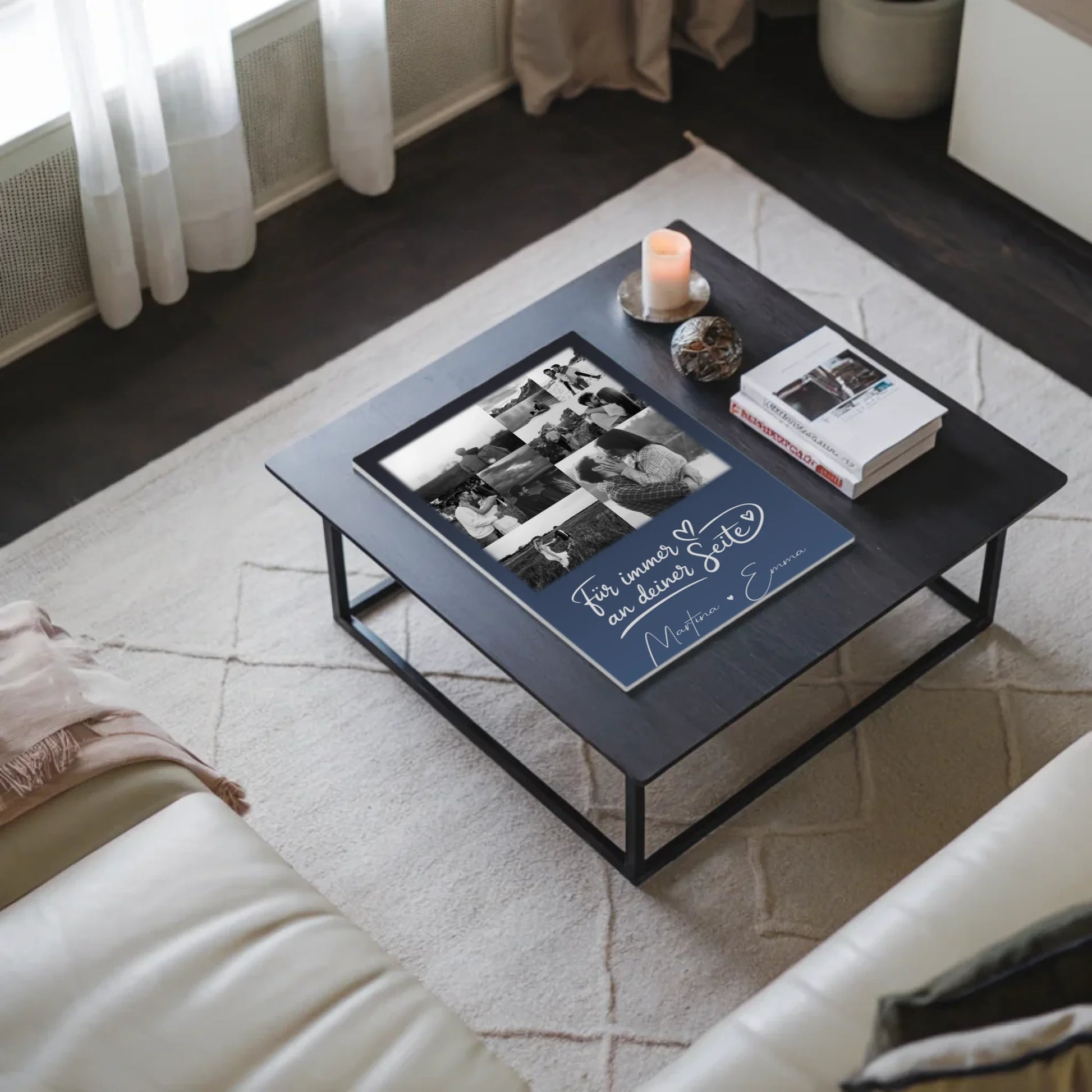 Magnetposter Fotoboard mit 9 Fotos Kocham cię Liebe auf Polnisch personalisiertes Geschenk 3