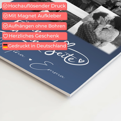 Magnetposter Fotoboard mit 9 Fotos Kocham cię Liebe auf Polnisch personalisiertes Geschenk 4