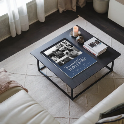 Magnetposter Fotoboard mit 9 Fotos Kocham cię Liebe auf Polnisch personalisiertes Geschenk