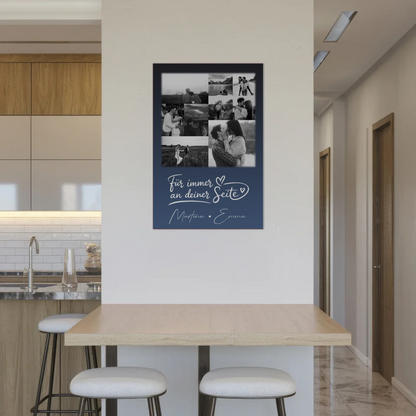 Magnetposter Fotoboard mit 9 Fotos Kocham cię Liebe auf Polnisch personalisiertes Geschenk