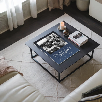 Magnetposter Fotoboard mit 9 Fotos Kocham cię Liebe auf Polnisch personalisiertes Geschenk