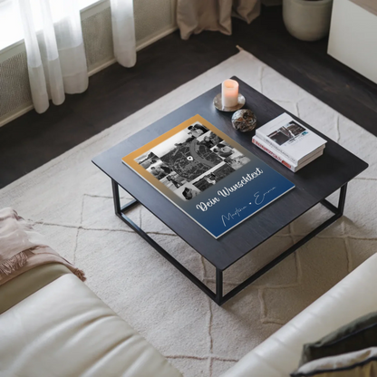 Personalisierbares Fotoboard Poster Magnetisch mit 10 Fotos Karte Wunschtext Të dua Liebe auf Albanisch