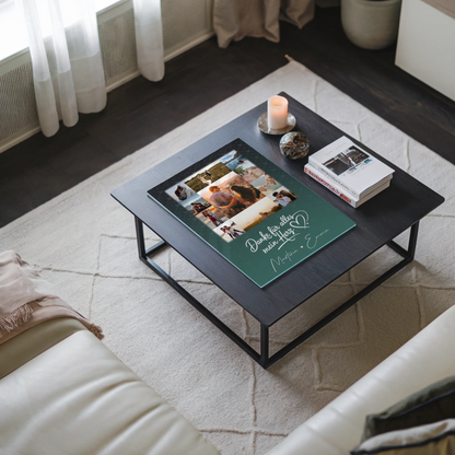 Personalisierte Fotogeschenke mit 11 Fotos auf Acrylglas Eu te amo Liebe auf Portugiesisch