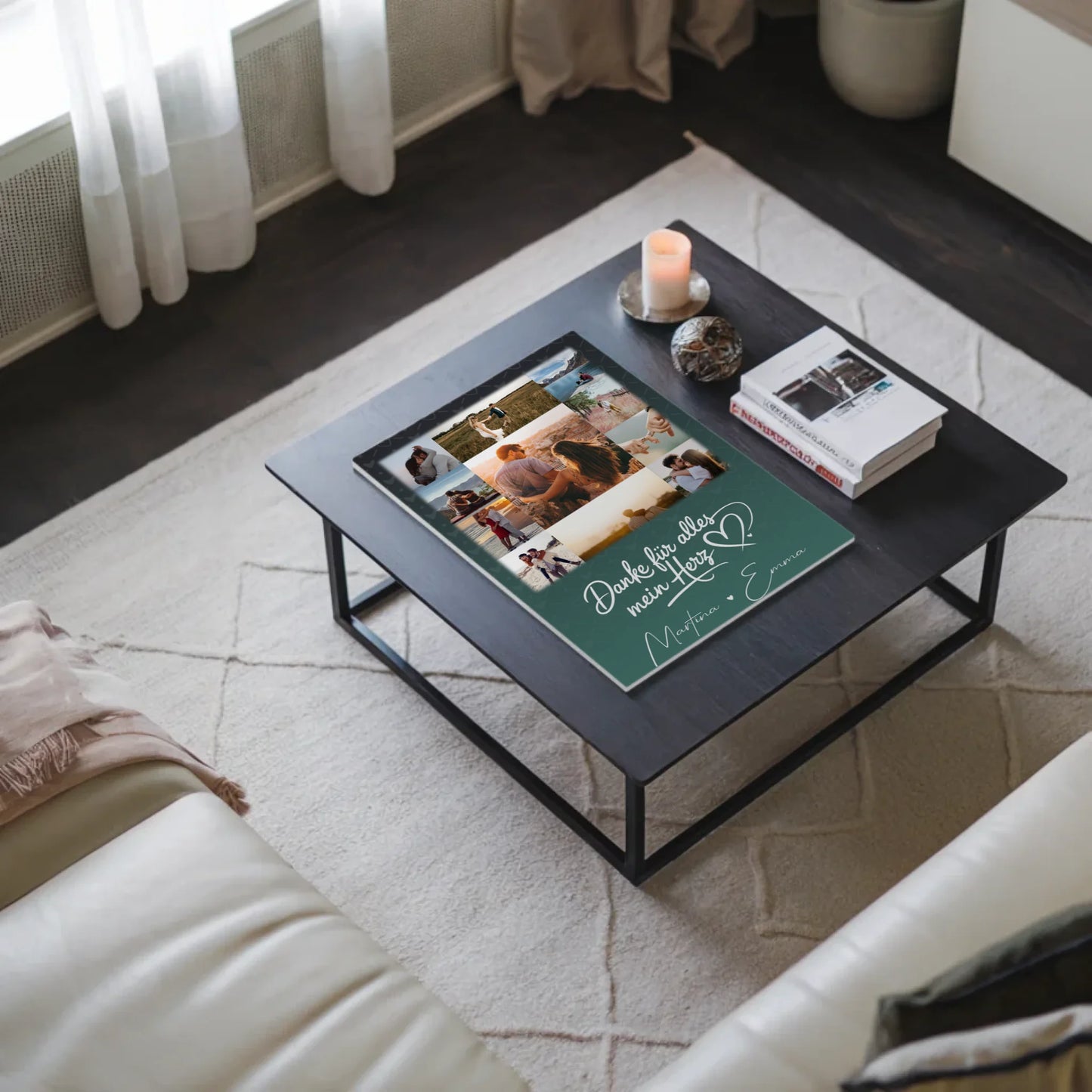 Personalisierbares Fotoboard Magnet Wandbild mit 11 Fotos Eu te amo Liebe auf Portugiesisch 3