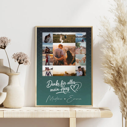 Liebesposter mit 11 Fotos Eu te amo Liebe auf Portugiesisch