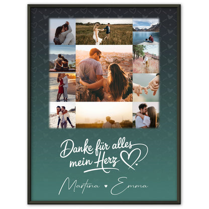 Liebesposter mit 11 Fotos Eu te amo Liebe auf Portugiesisch