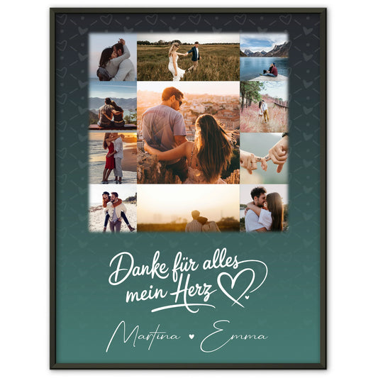 Liebesposter mit 11 Fotos Eu te amo Liebe auf Portugiesisch