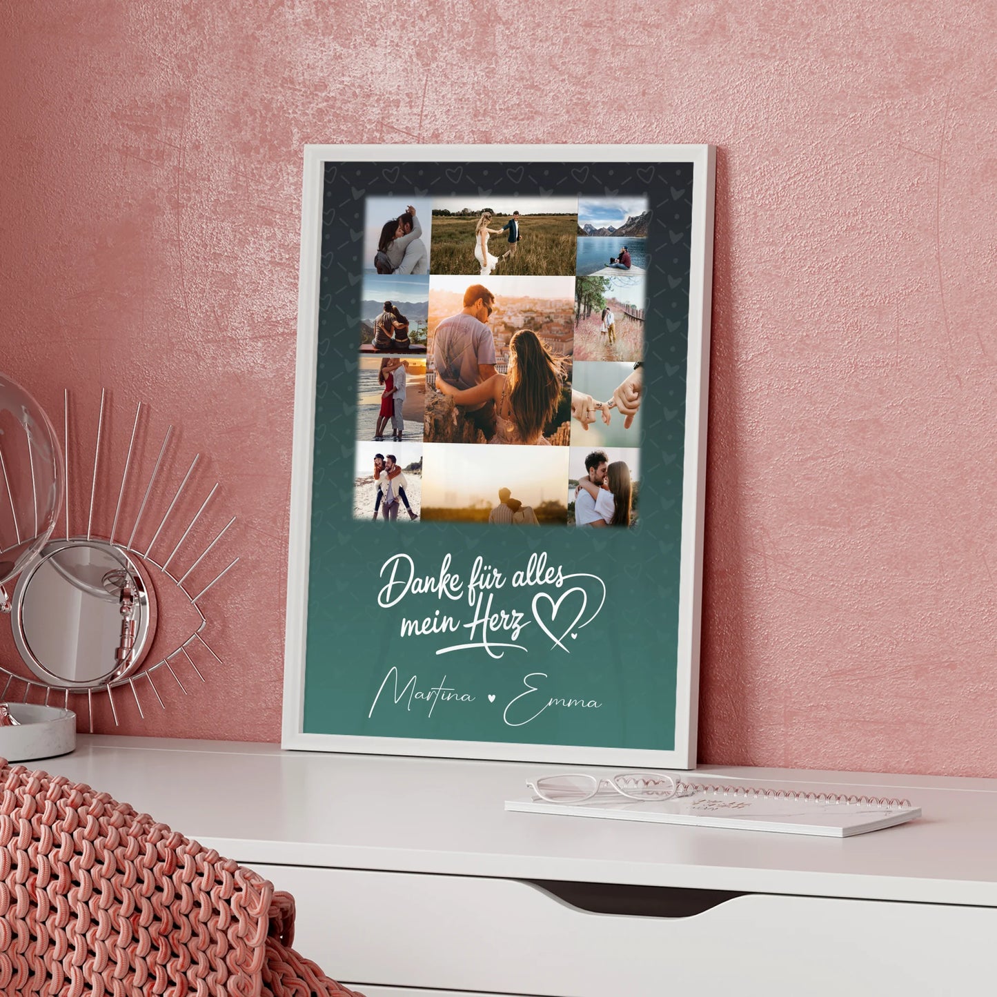 Liebesposter mit 11 Fotos Eu te amo Liebe auf Portugiesisch