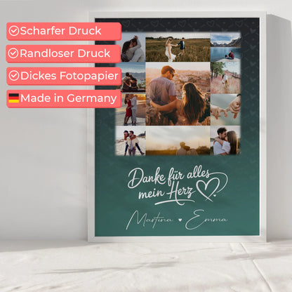 Liebesposter mit 11 Fotos Eu te amo Liebe auf Portugiesisch