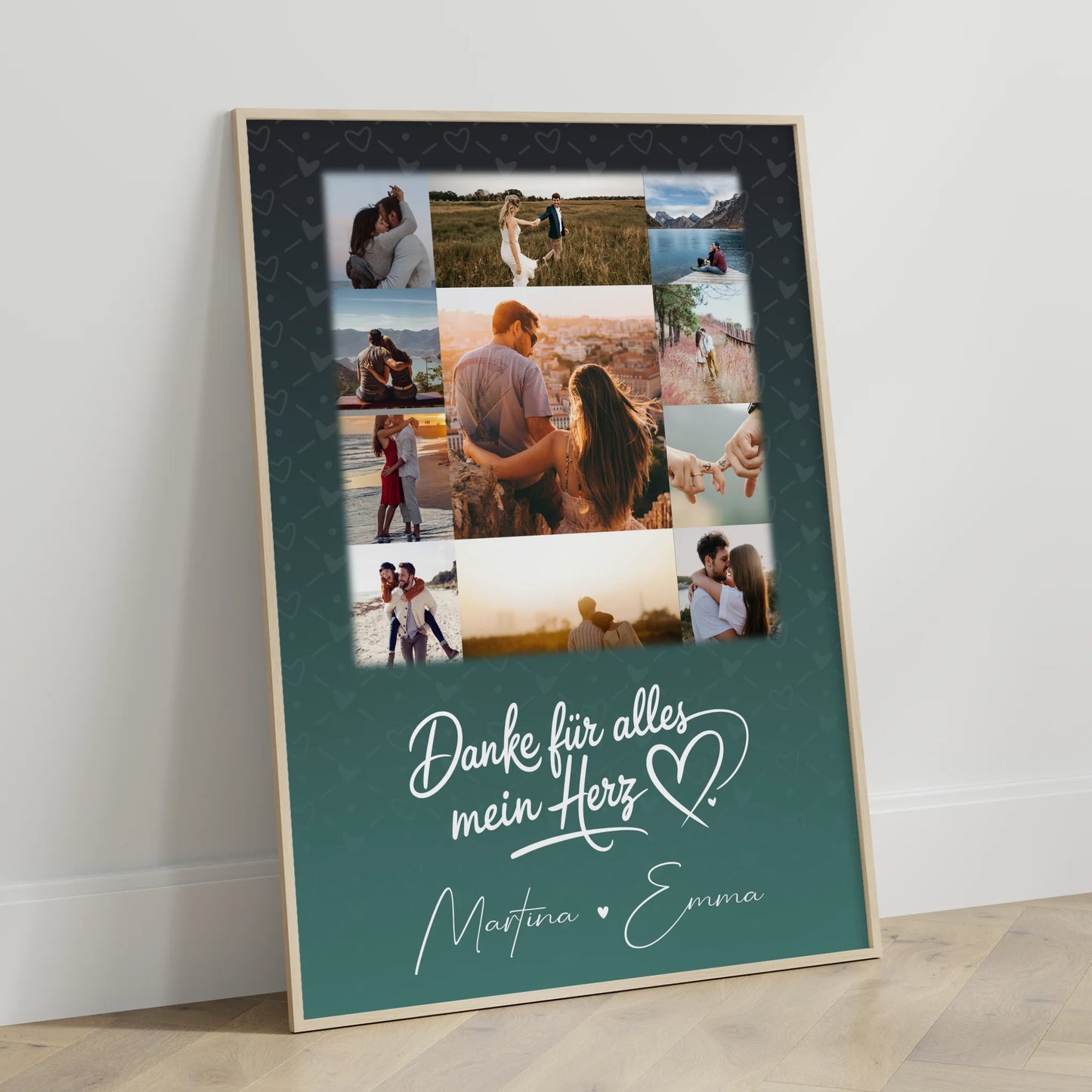 Liebesposter mit 11 Fotos Eu te amo Liebe auf Portugiesisch