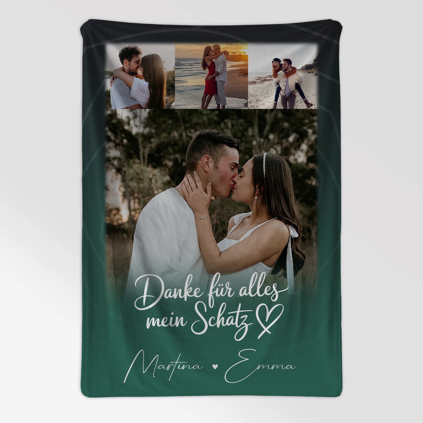 Kuscheldecke Mit Namen 4 Fotos Szeretlek Liebe auf Ungarisch Personalisiertes Geschenk 7