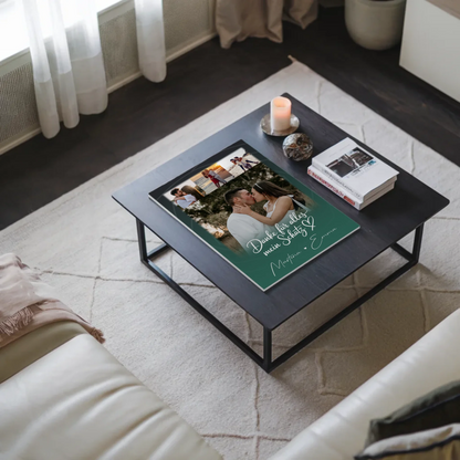Personalisierbares Fotoboard Magnet Wandbild mit 4 Fotos Szeretlek Liebe auf Ungarisch