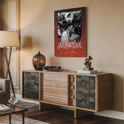 Acrylglas Mit Foto 4 Fotos und 1 Kleines Herz Foto Te Amo Personalisiertes Geschenk