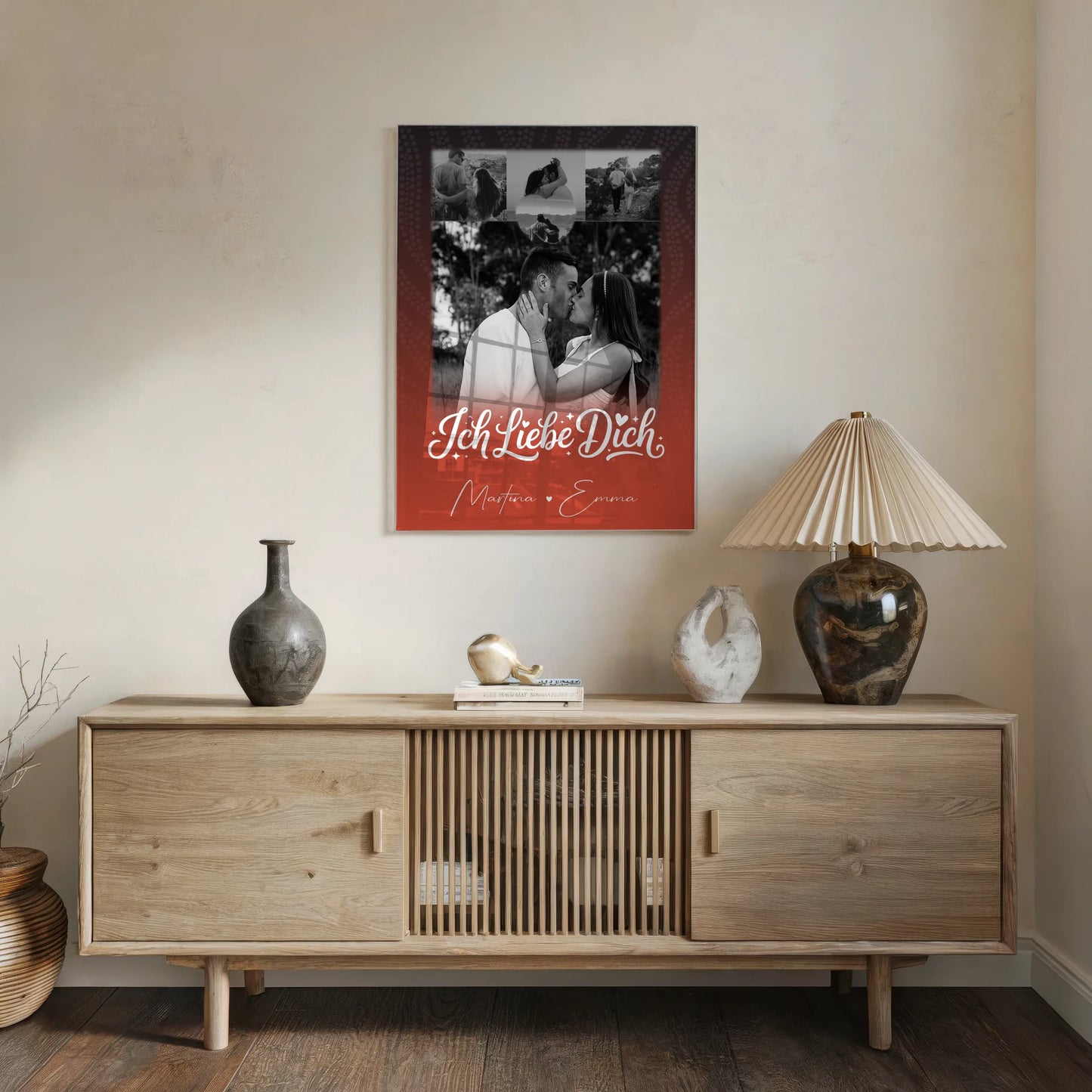Acrylglas Mit Foto 4 Fotos und 1 Kleines Herz Foto Te Amo Personalisiertes Geschenk