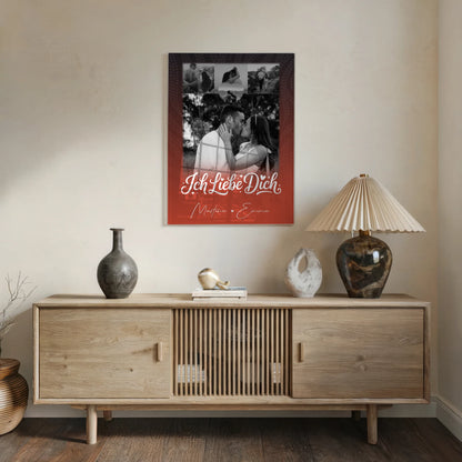 Acrylglas Mit Foto 4 Fotos und 1 Kleines Herz Foto Te Amo Personalisiertes Geschenk