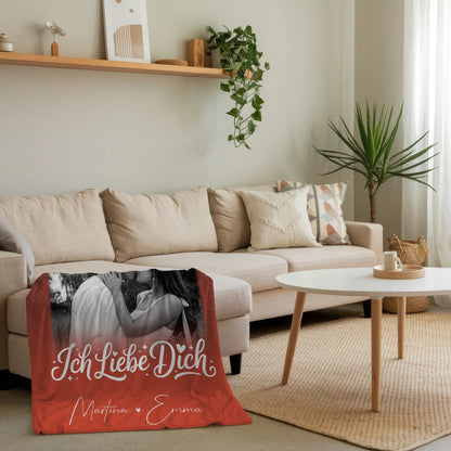Kuscheldecke Mit Namen 4 Fotos und 1 Kleines Herz Foto Te Amo personalisiertes Geschenk 4