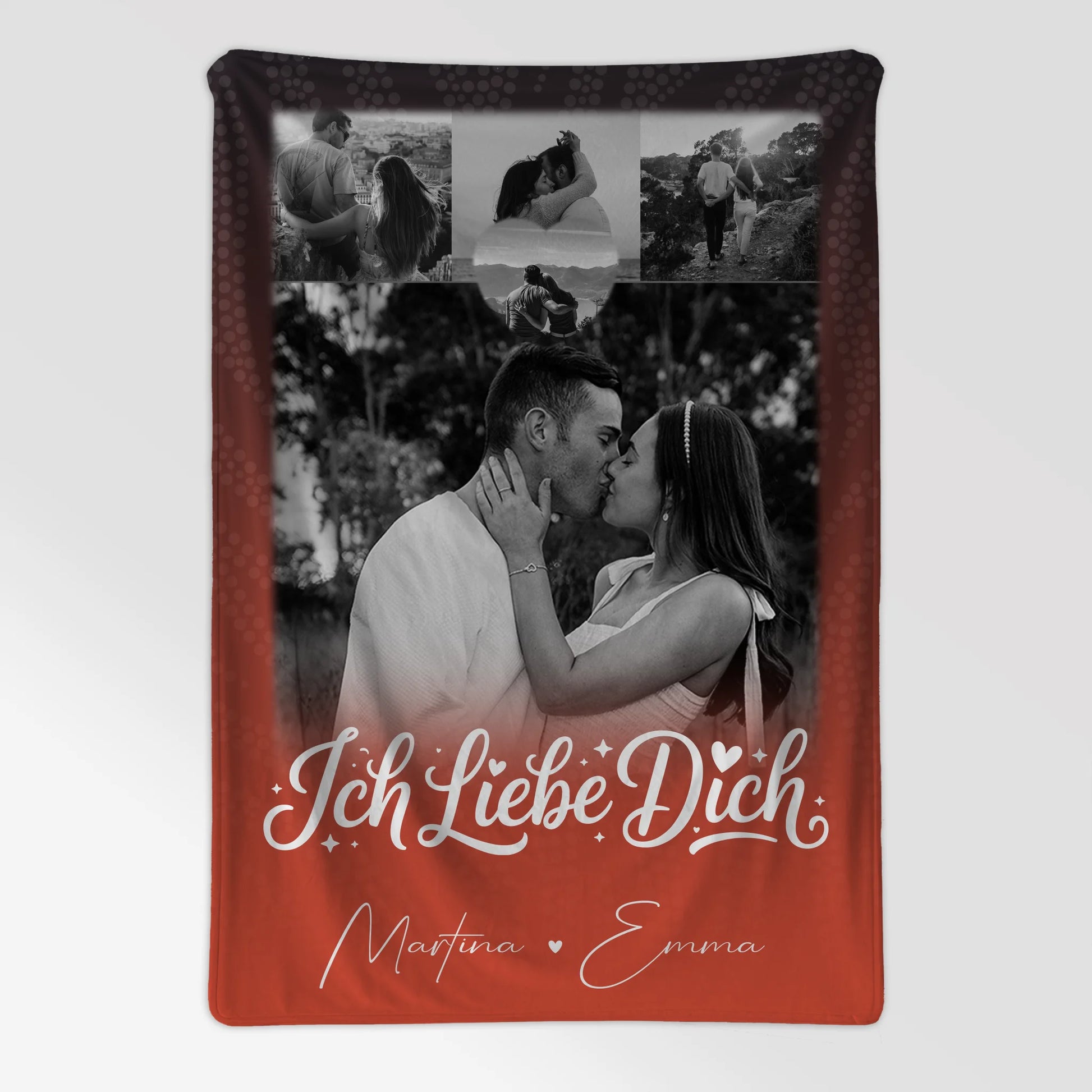 Kuscheldecke Mit Namen 4 Fotos und 1 Kleines Herz Foto Te Amo personalisiertes Geschenk 7