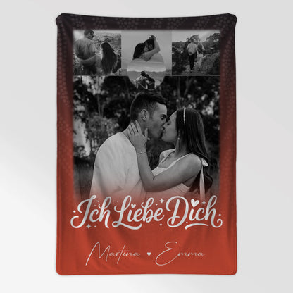 Kuscheldecke Mit Namen 4 Fotos und 1 Kleines Herz Foto Te Amo personalisiertes Geschenk 7