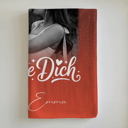 Kuscheldecke Mit Namen 4 Fotos und 1 Kleines Herz Foto Te Amo personalisiertes Geschenk 6