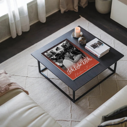 Personalisierbares Fotoboard Magnet Wandbild mit 4 Fotos und kleinem Herz Te Amo 3