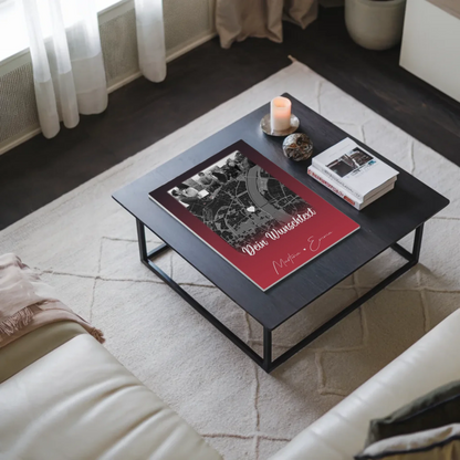 Personalisiertes Fotoboard Magnet Poster mit 4 Fotos Karte Wunschtext Ti Amo für einzigartige Geschenke