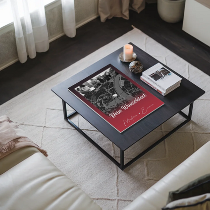Personalisiertes Fotoboard Magnet Poster mit 4 Fotos Karte Wunschtext Ti Amo für einzigartige Geschenke