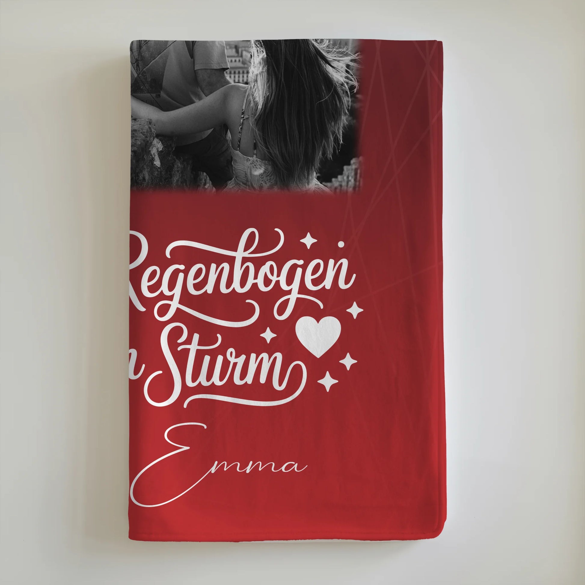 Decke Mit Namen 4 Fotos 1 Herz Foto Ti amo Liebe auf Italienisch personalisiertes Geschenk 6