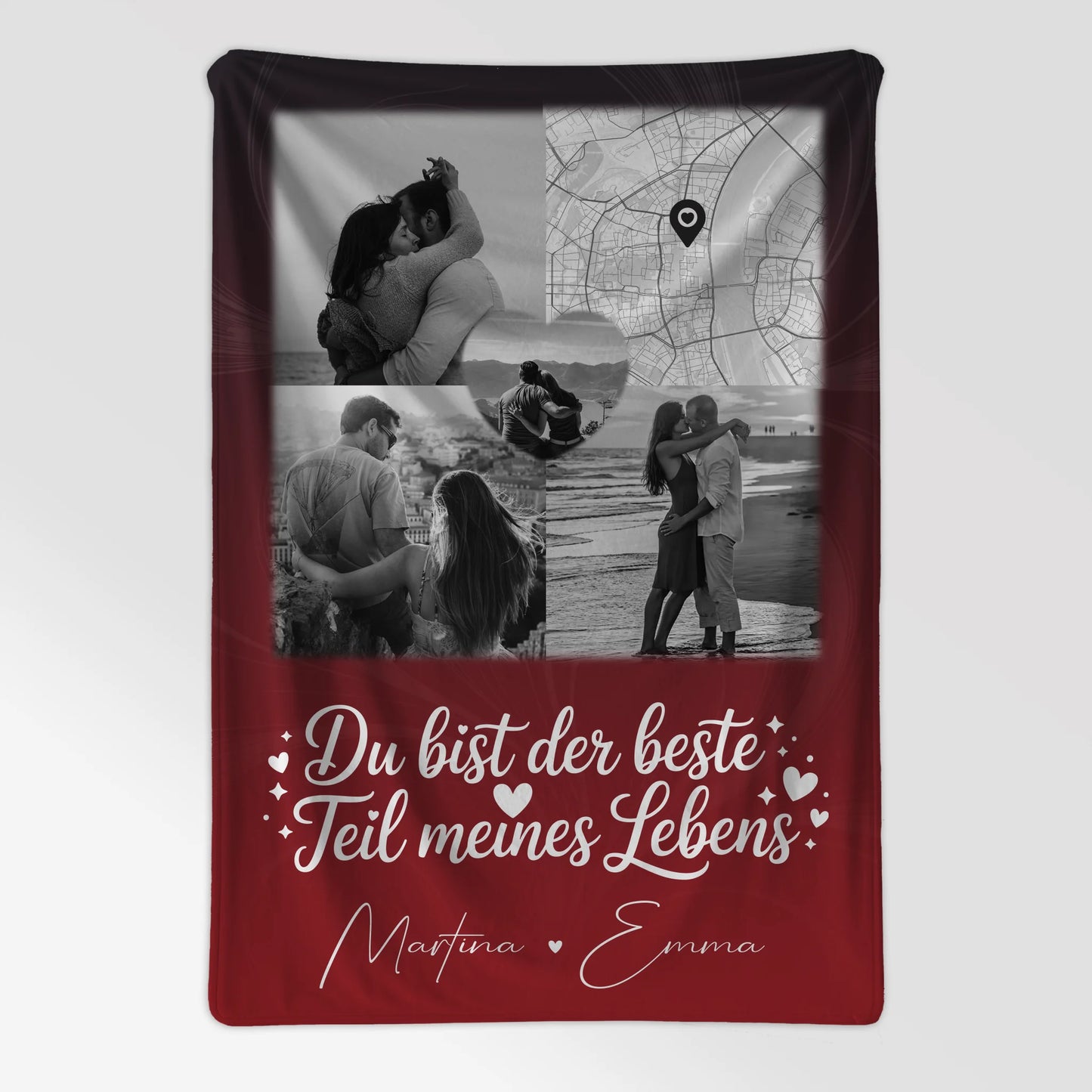 Kuscheldecke Mit Namen Und Motiv 3 Fotos 1 Herz Foto Karte Real Love Storys Never End 7