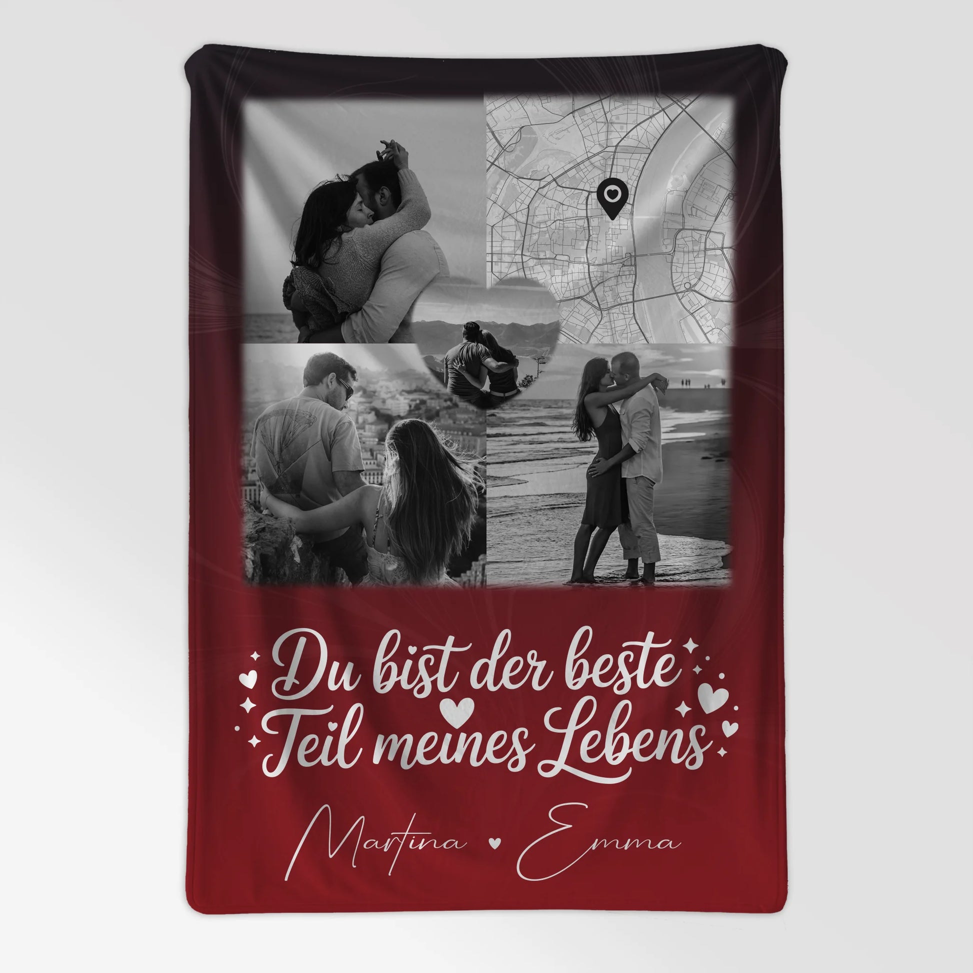 Kuscheldecke Mit Namen Und Motiv 3 Fotos 1 Herz Foto Karte Real Love Storys Never End 7