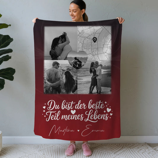 Kuscheldecke Mit Namen Und Motiv 3 Fotos 1 Herz Foto Karte Real Love Storys Never End 1