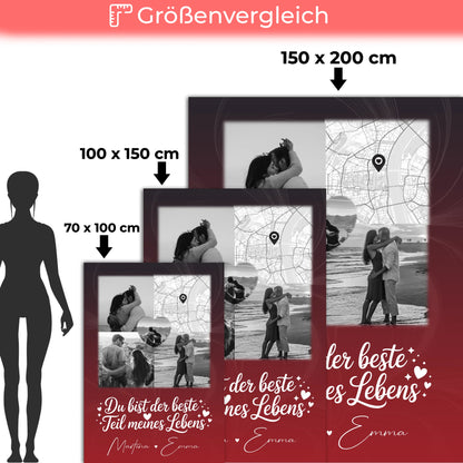 Kuscheldecke Mit Namen Und Motiv 3 Fotos 1 Herz Foto Karte Real Love Storys Never End 5