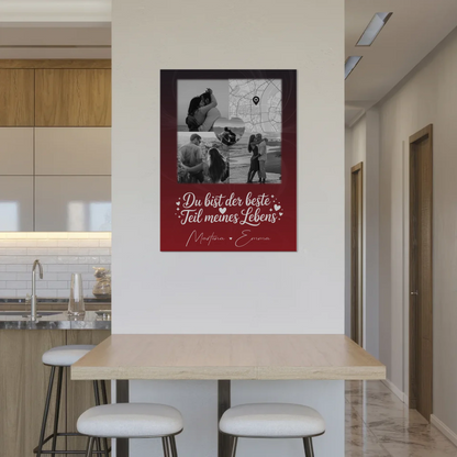 Magnetposter Fotoboard mit 3 Fotos und Herz Foto Karte Real Love Storys Never End 8