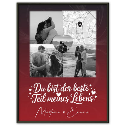 Liebes Poster Real Love Storys Never End mit 3 Fotos und 1 Herz Foto Karte