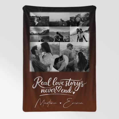 Decke Mit Namen 8 Fotos und 1 Herz Foto Together Personalisiertes Geschenk 7