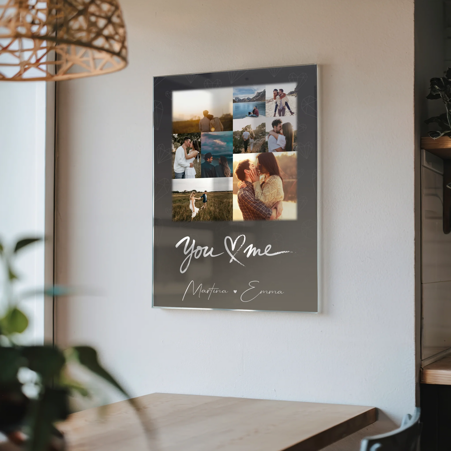 Personalisierte Acrylglas Mit Foto mit 9 Fotos All Of Me Loves All Of You Geschenk