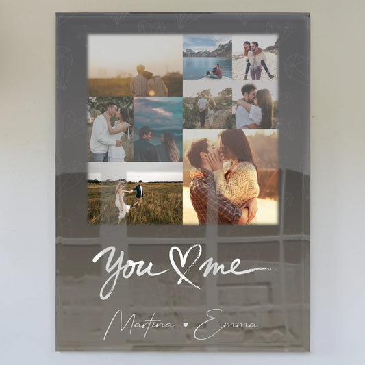Personalisierte Acrylglas Mit Foto mit 9 Fotos All Of Me Loves All Of You Geschenk