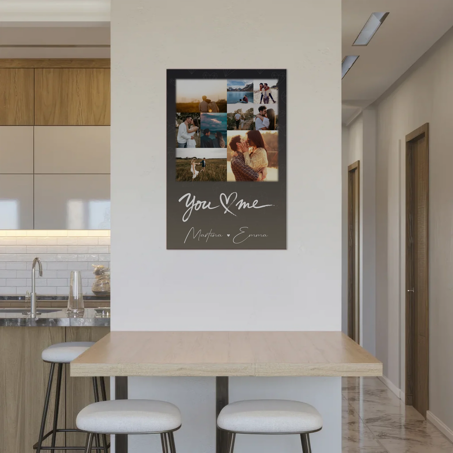Personalisierbares Fotoboard Poster Magnetisch mit 9 Fotos All Of Me Loves All Of You 2